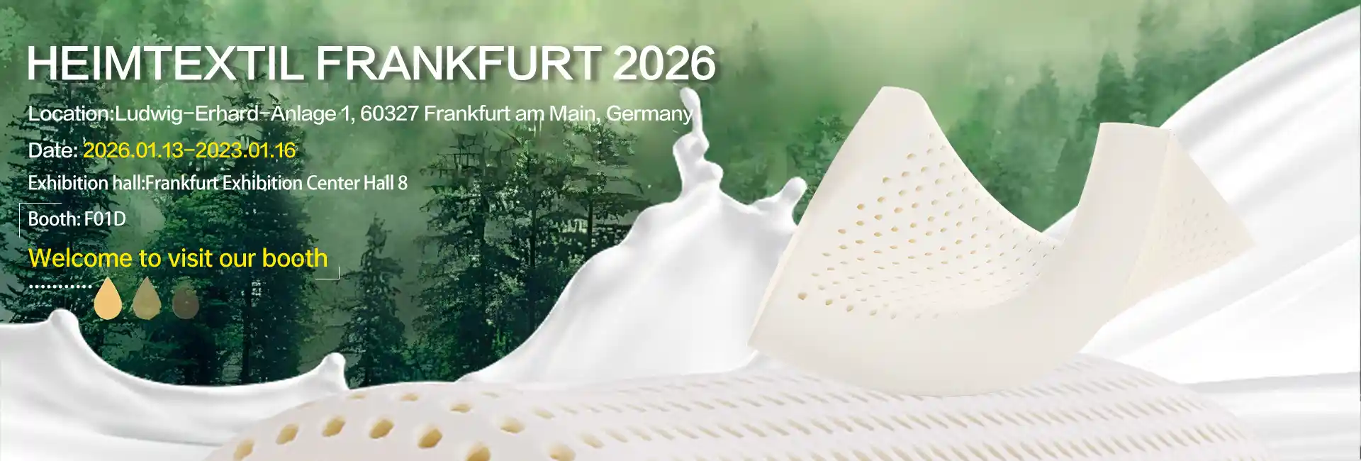 Bereit für die Internationale Heim- und Gewerbetextilmesse 2026? Besuchen Sie Jiasheng Latex bei F01D